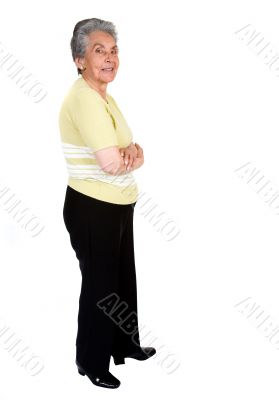 elderly happy woman - full body