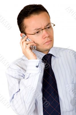 business call - angry face