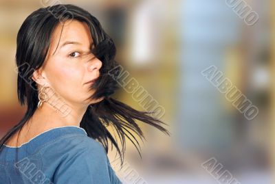 street portrait - moving hair