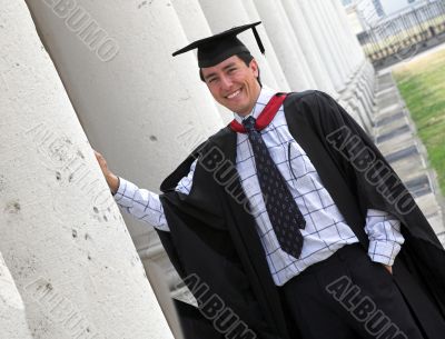 happy graduate at uni