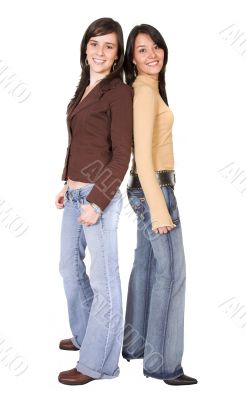 casual girls from diverse backgrounds