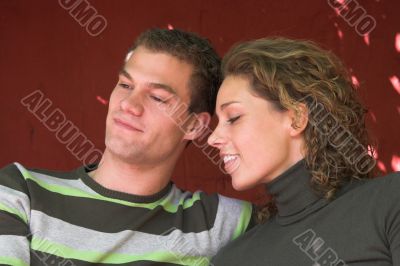 Lovely young couple enjoying a lazy afternoon