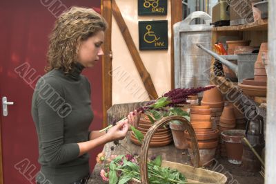 Working in the greenhouse