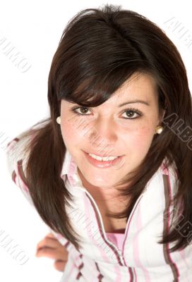 Casual Female Portrait on white