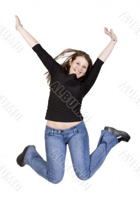 casual girl full of fun