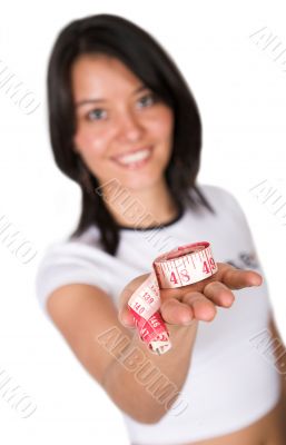 beautiful girl in full fitness