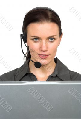 beautiful customer support girl