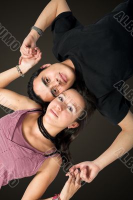 beautiful couple on the floor