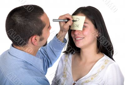 casual couple in love