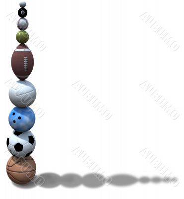 Sports Ball Stack Background