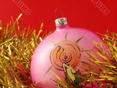pink christmas bauble