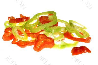pepper on white