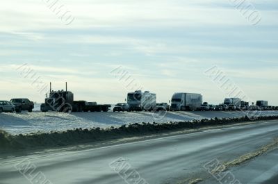 Blizzard Traffic Jam