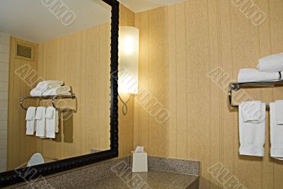 Mirror and towel rack