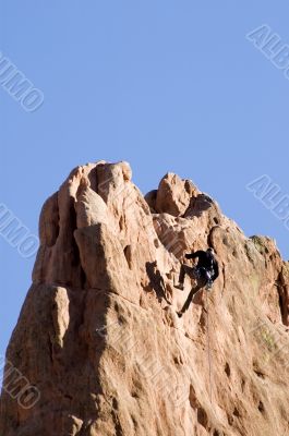 Rock Climber at the Top