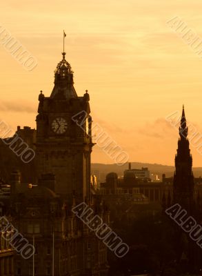 View of Edinburgh at dusk