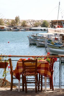 Little greek restaurant by the harbour