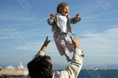 Flying child