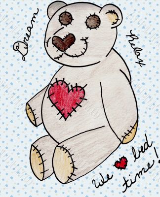 Bed Time Bear Illustration