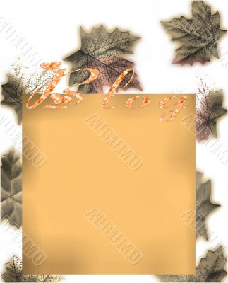 Autumn Themed Blog or Diary Design