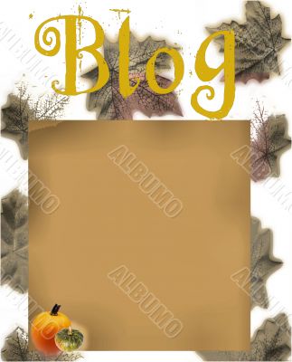 Autumn Themed Blog or Diary Design