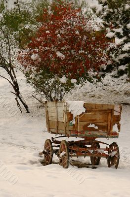 Wagon In The Snow