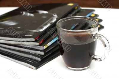 coffee and photography magazines