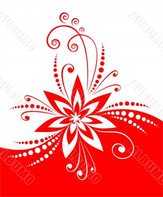 Red flower decor