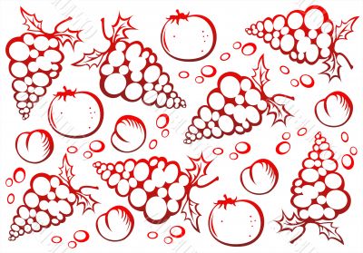 White fruits background White fruits background