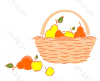 Fruit in a basket Fruit in a basket