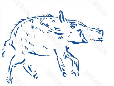 boar stamp engraving