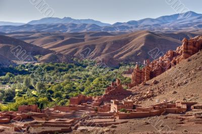 morocco village in dades valley