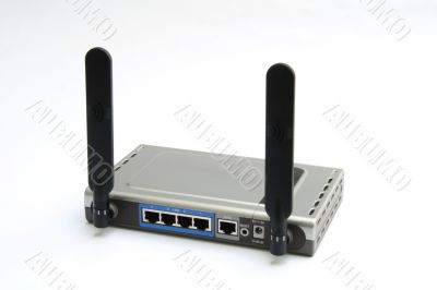 wireless modem &amp; router - back view