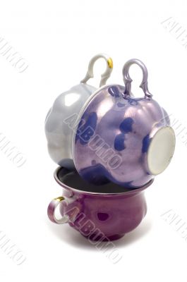colored tea cup