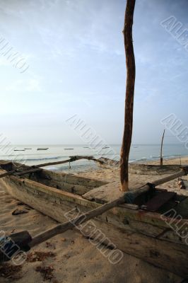 Catamaran on the beach