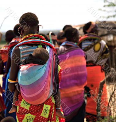 Samburu women and children