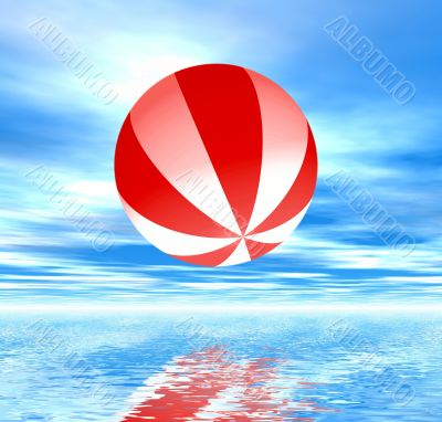 Ball , water and sky