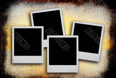 photo frames against dirty background