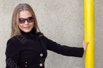 cute girl in black