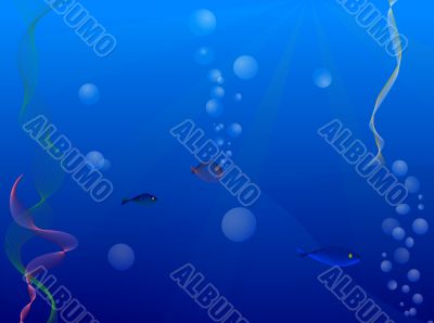 under water