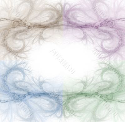 Border - Quad Color Swirls