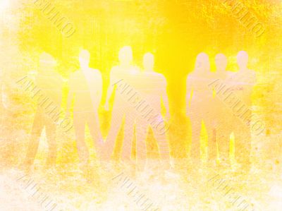 textures style of people silhouettes