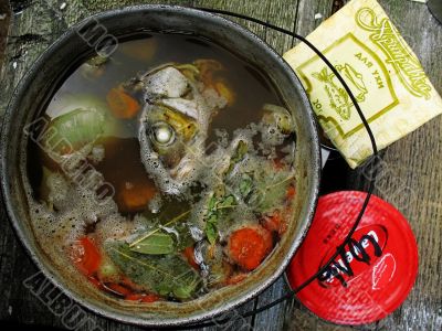 soup of the fisherman - travel campfire soup of the fisherman - travel campfire