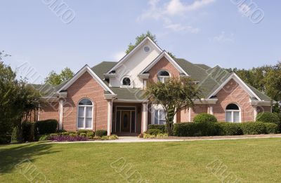 Brick House and Sidewalk