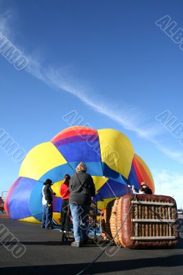 Inflating a Hot Air Balloon