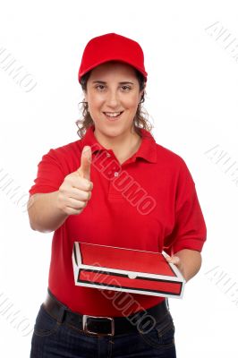 Pizza delivery woman