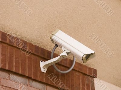 Security Camera on Stucco