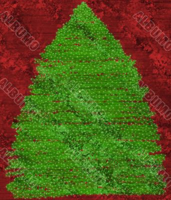 Grunge Style Christmas Tree Grunge Style Christmas Tree