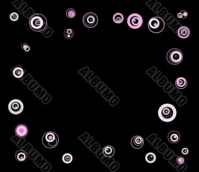 Circles on Black Background Circles on Black Background