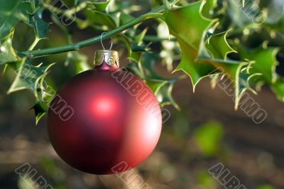 red christmas ball